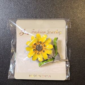 Sunflower brooch pin  